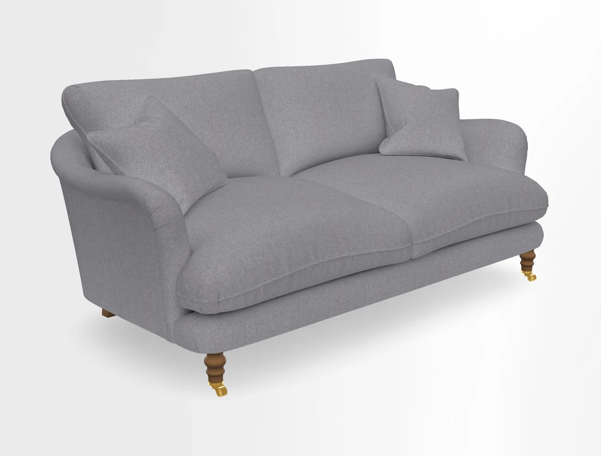 Pugin 3 Seater Sofa in V&A Threads of India Varanasi Wilderness Ink