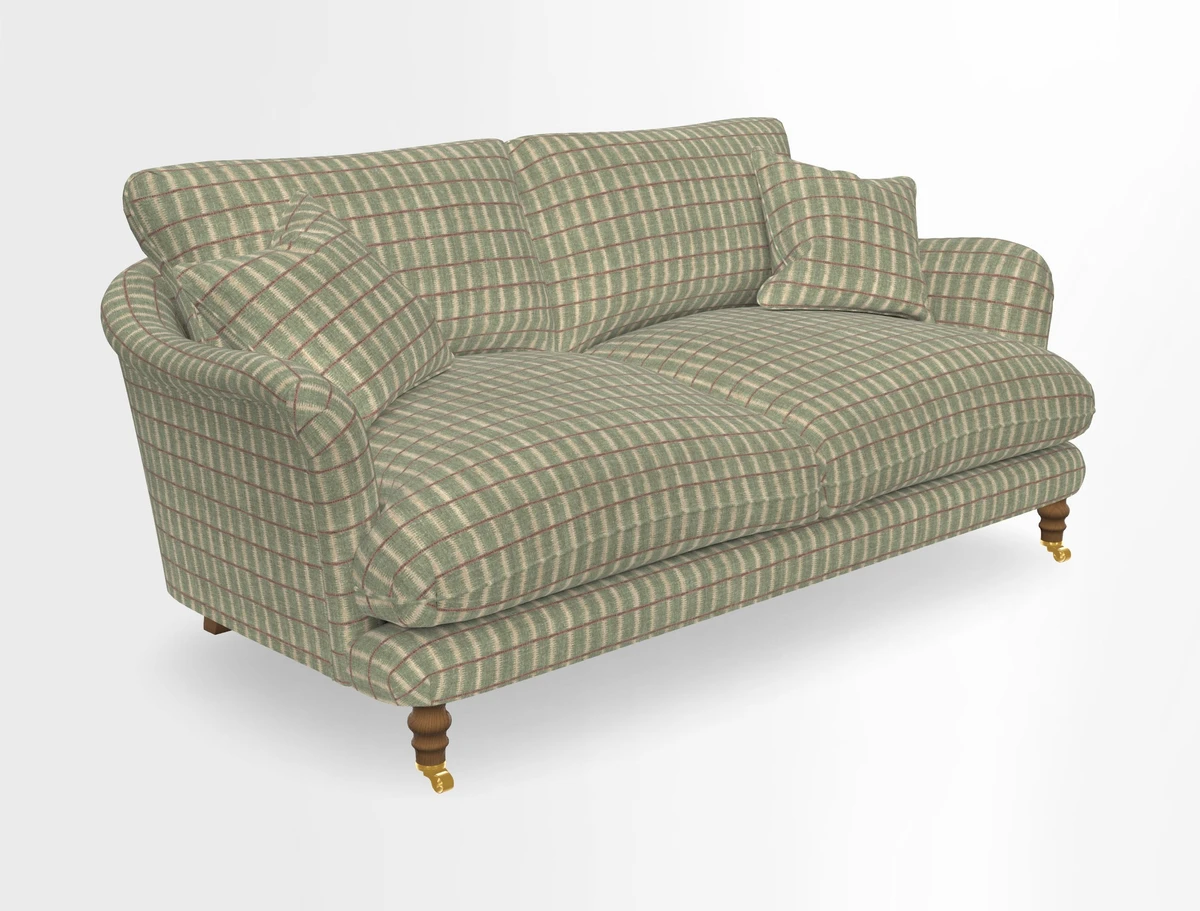 Pugin 3 Seater Sofa in V&A Threads of India Varanasi Wilderness Ink