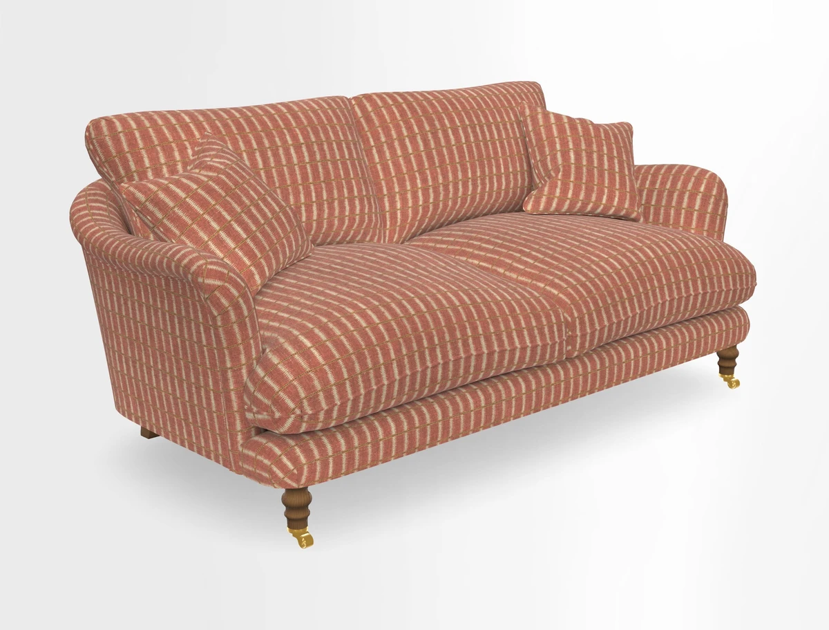 Pugin 3 Seater Sofa in V&A Threads of India Varanasi Wilderness Ink