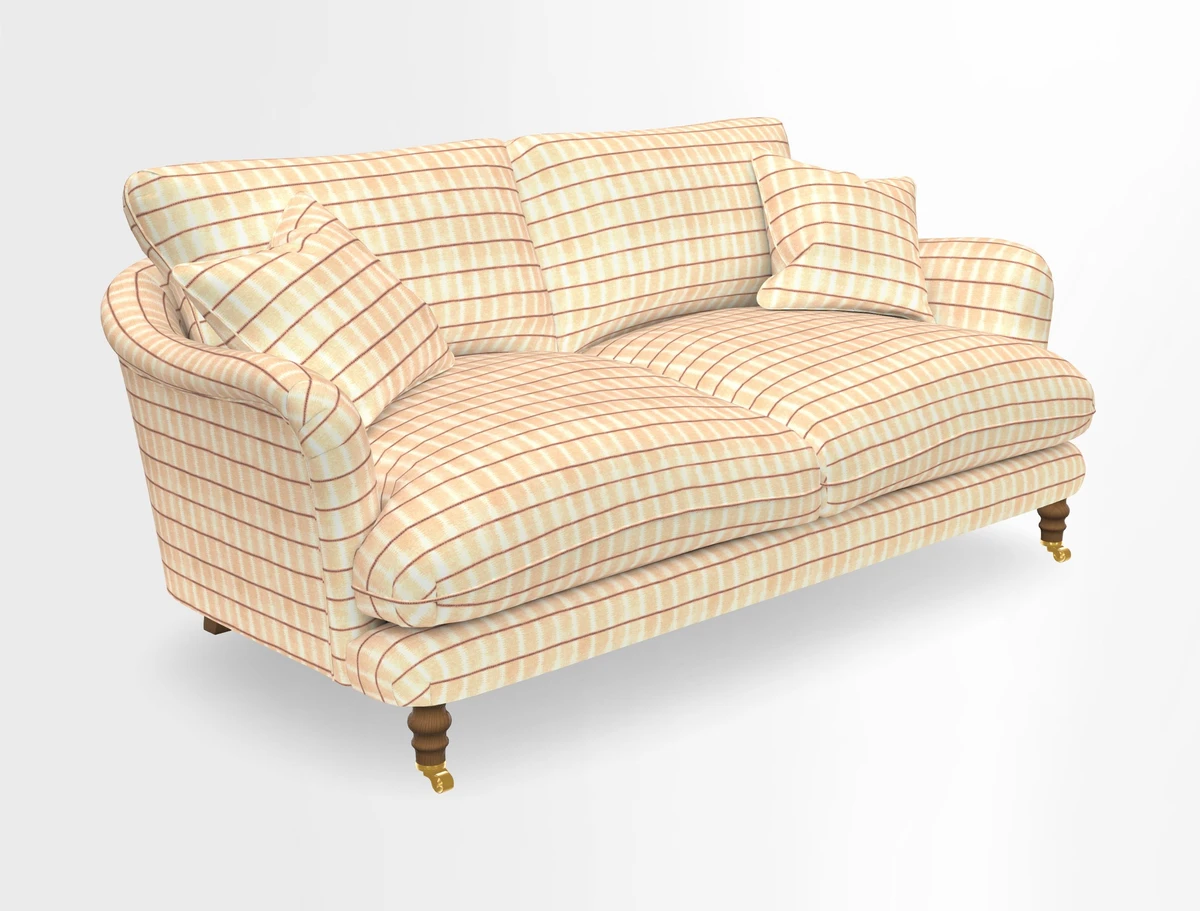 Pugin 3 Seater Sofa in V&A Threads of India Varanasi Wilderness Ink