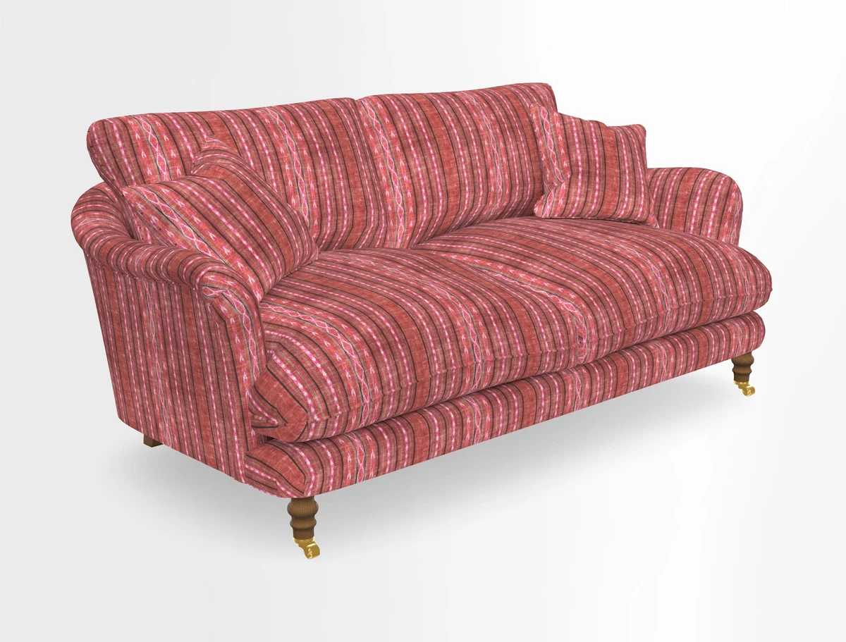 Pugin 3 Seater Sofa in V&A Threads of India Varanasi Wilderness Ink