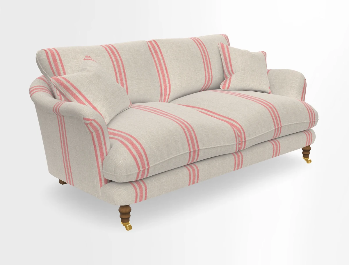 Pugin 3 Seater Sofa in V&A Threads of India Varanasi Wilderness Ink