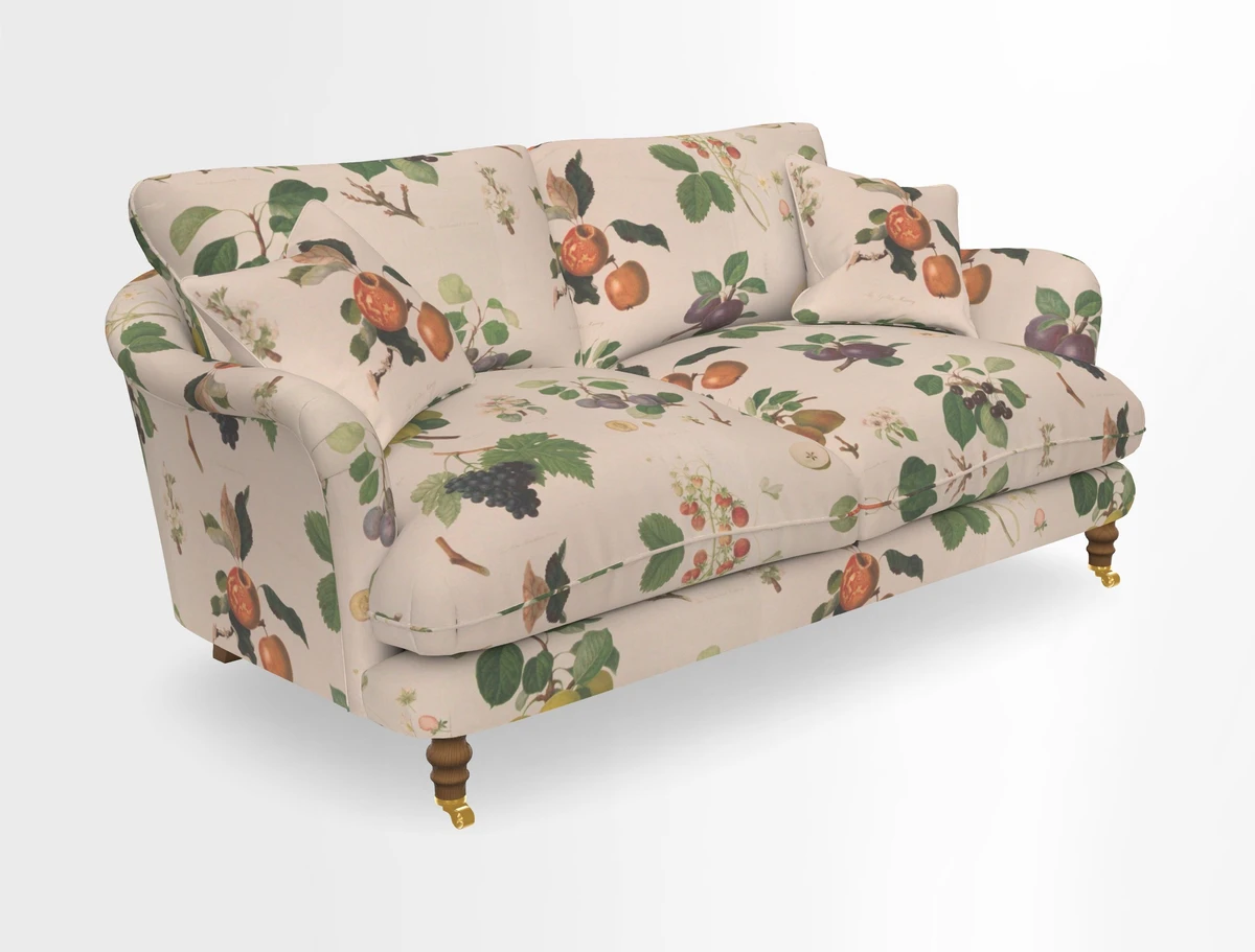 Pugin 3 Seater Sofa in V&A Threads of India Varanasi Wilderness Ink