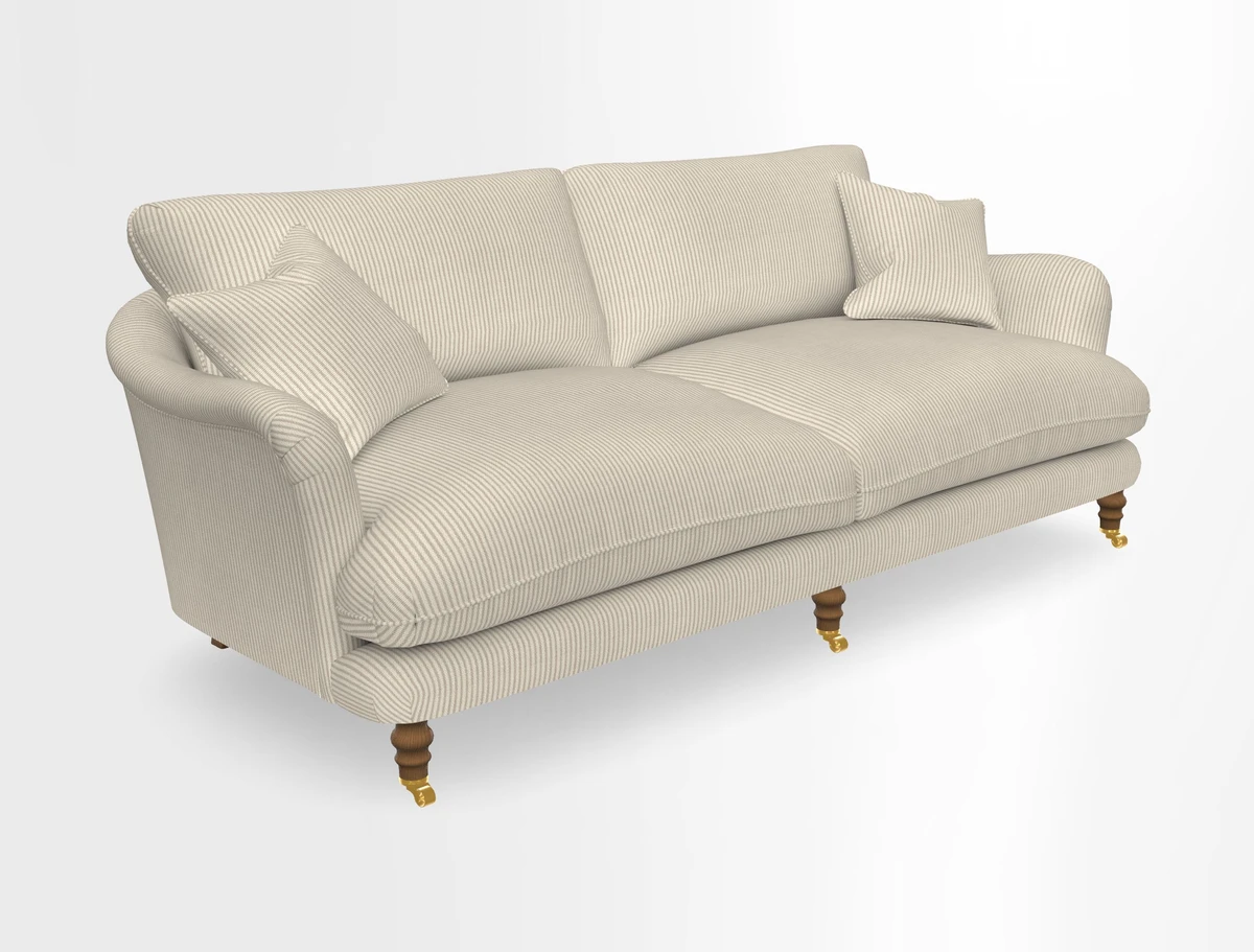 Pugin 3 Seater Sofa in V&A Threads of India Varanasi Wilderness Ink