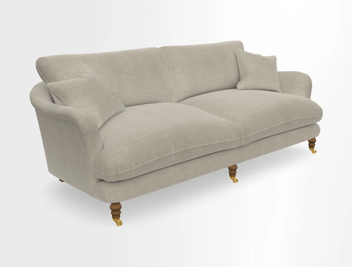 Pugin 3 Seater Sofa in V&A Threads of India Varanasi Wilderness Ink