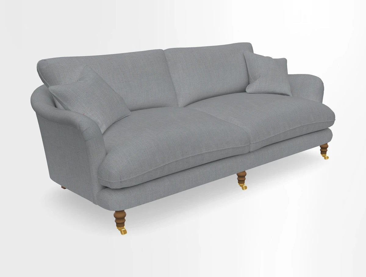 Pugin 3 Seater Sofa in V&A Threads of India Varanasi Wilderness Ink