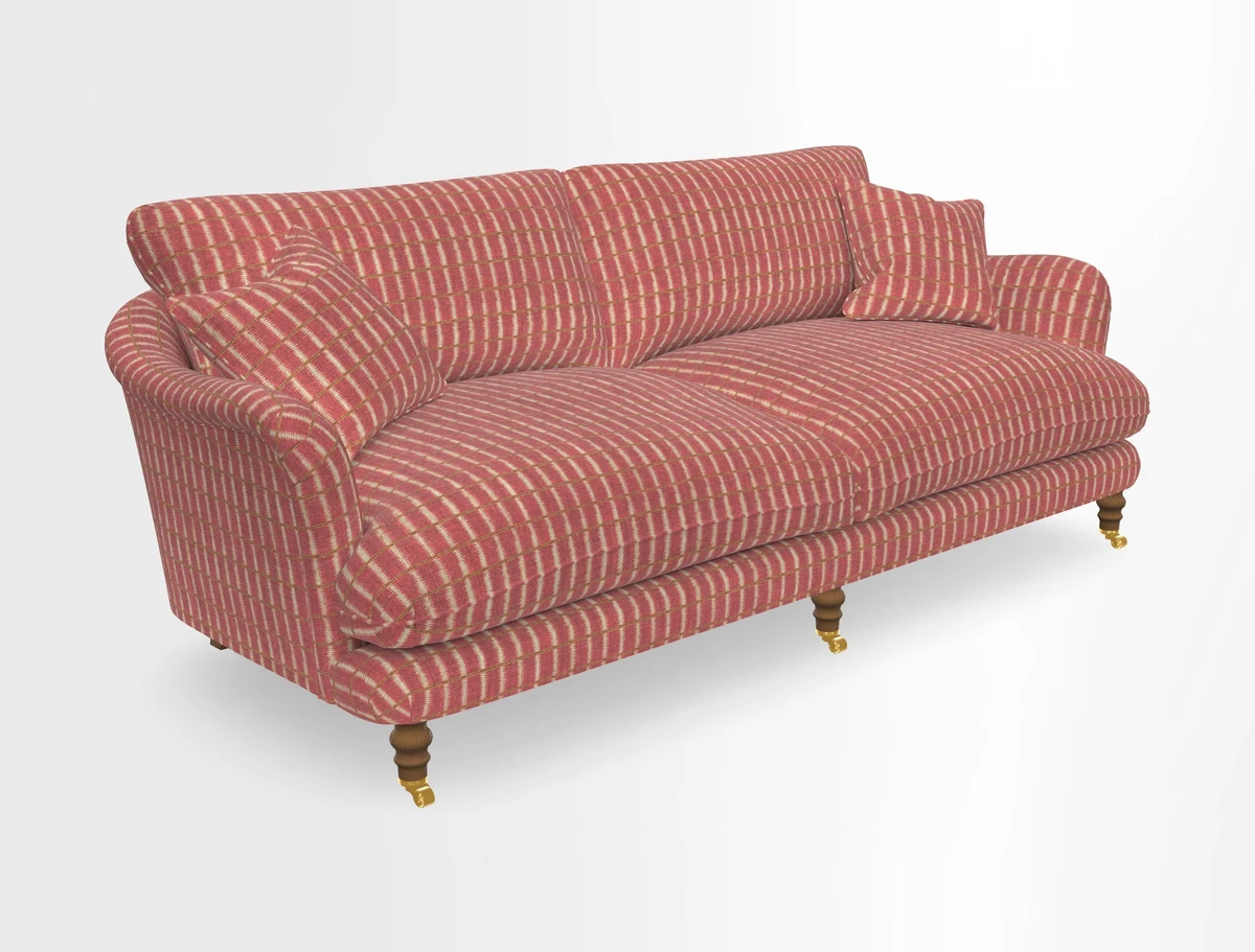 Pugin 3 Seater Sofa in V&A Threads of India Varanasi Wilderness Ink