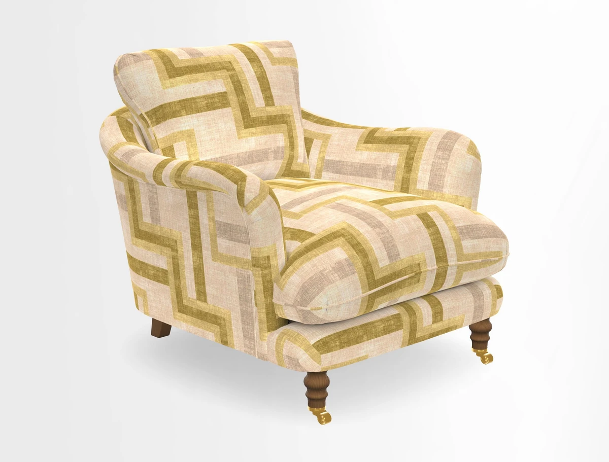 V&A Collection Pugin Chair in Two Tone Plain Biscuit