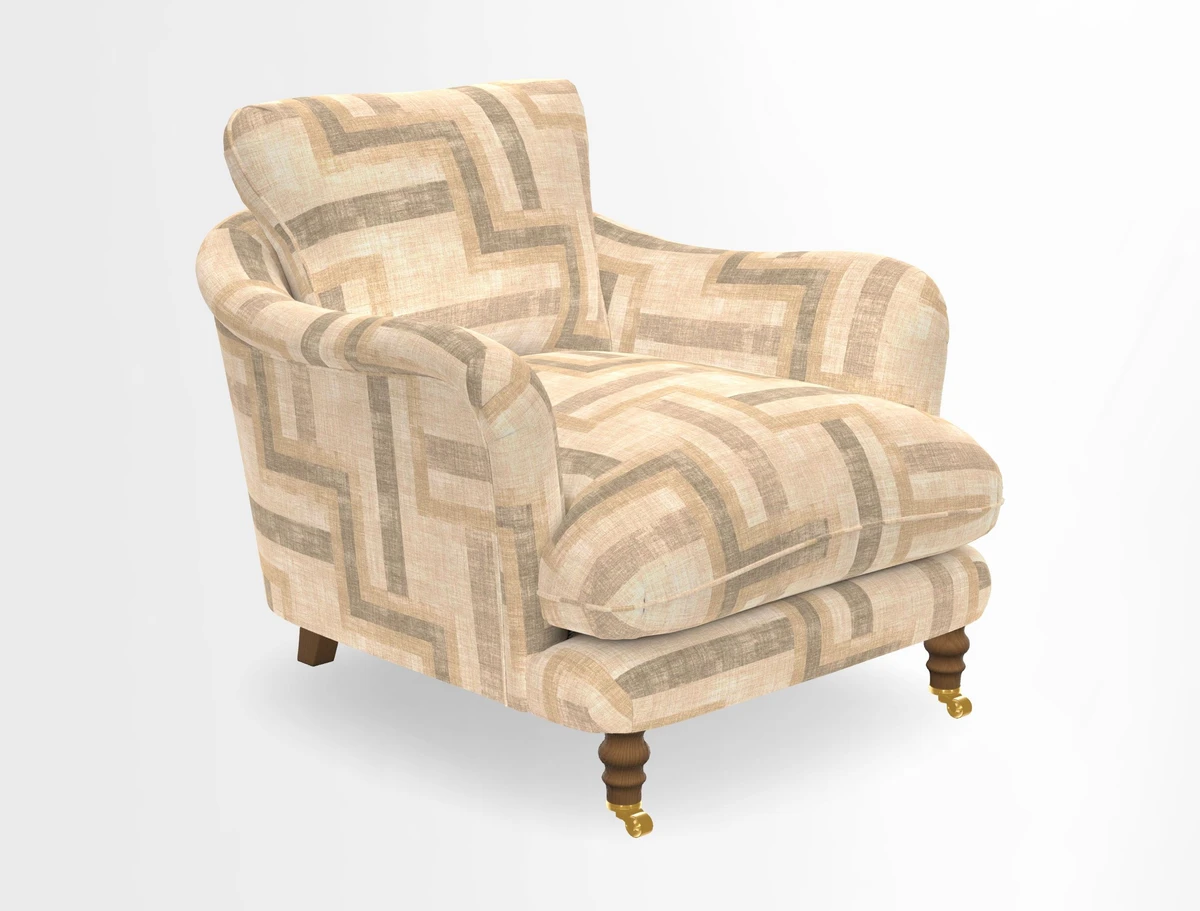 V&A Collection Pugin Chair in Two Tone Plain Biscuit