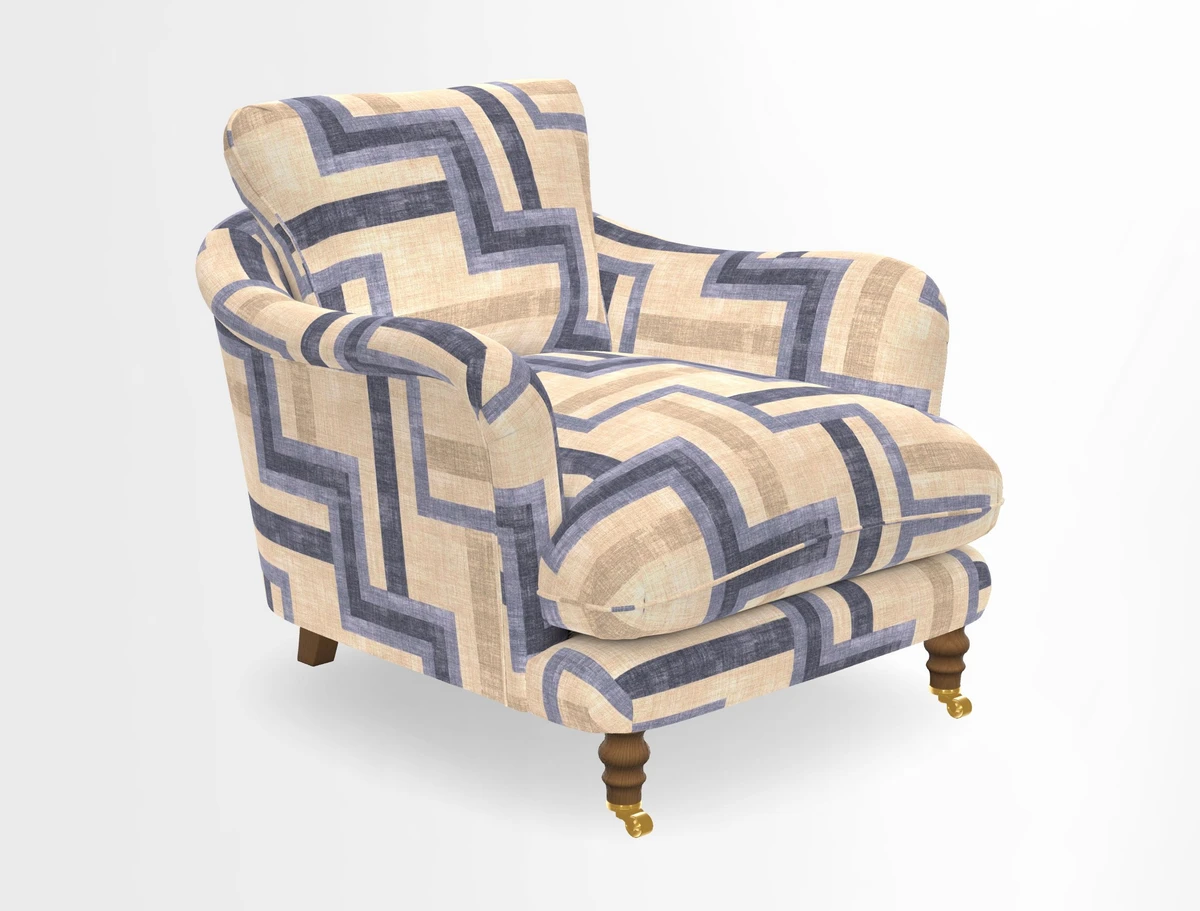 V&A Collection Pugin Chair in Two Tone Plain Biscuit