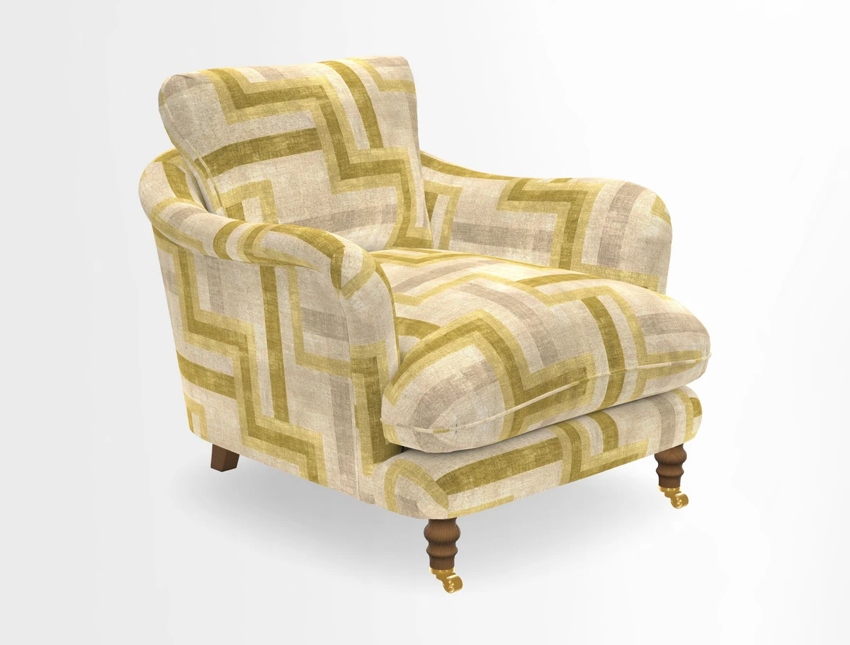 V&A Collection Pugin Chair in Two Tone Plain Biscuit