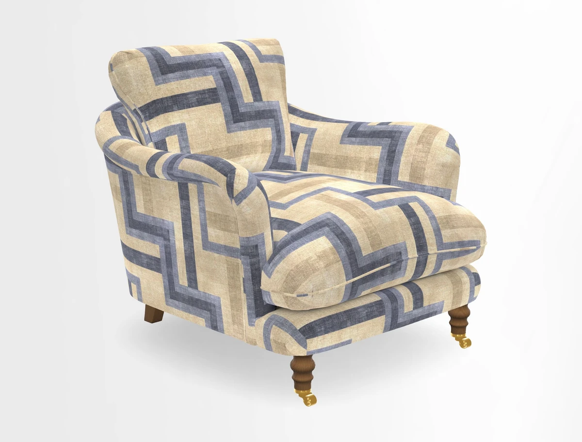 V&A Collection Pugin Chair in Two Tone Plain Biscuit