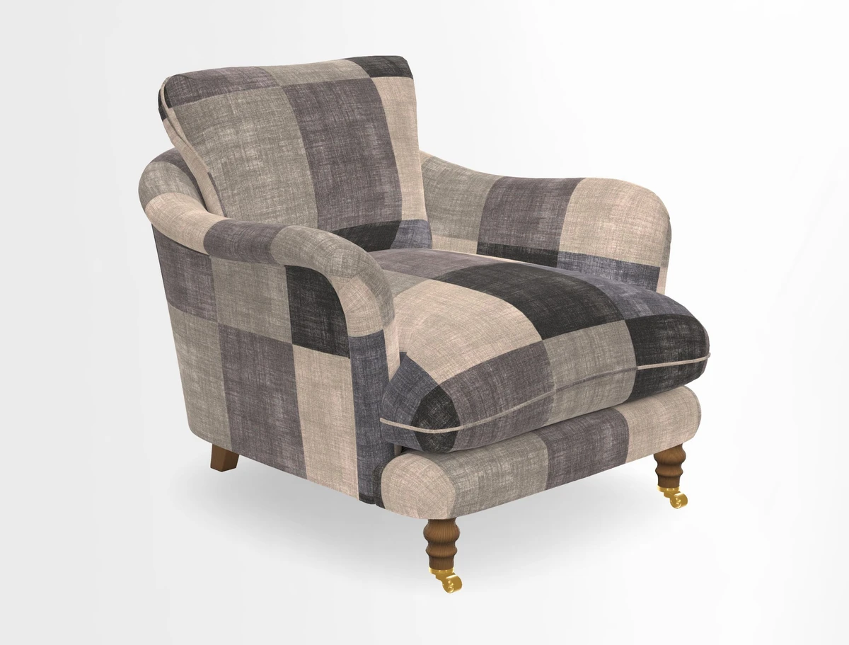 V&A Collection Pugin Chair in Two Tone Plain Biscuit