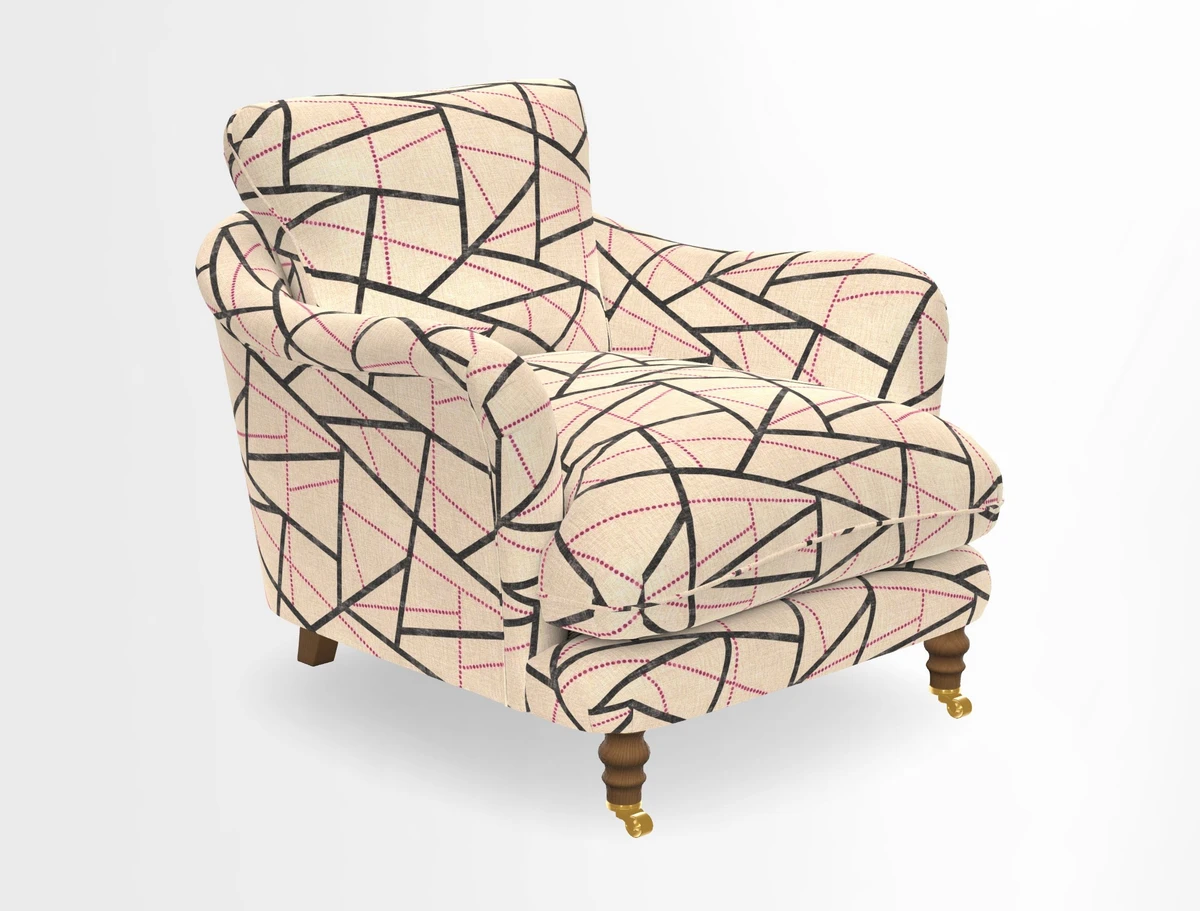 V&A Collection Pugin Chair in Two Tone Plain Biscuit