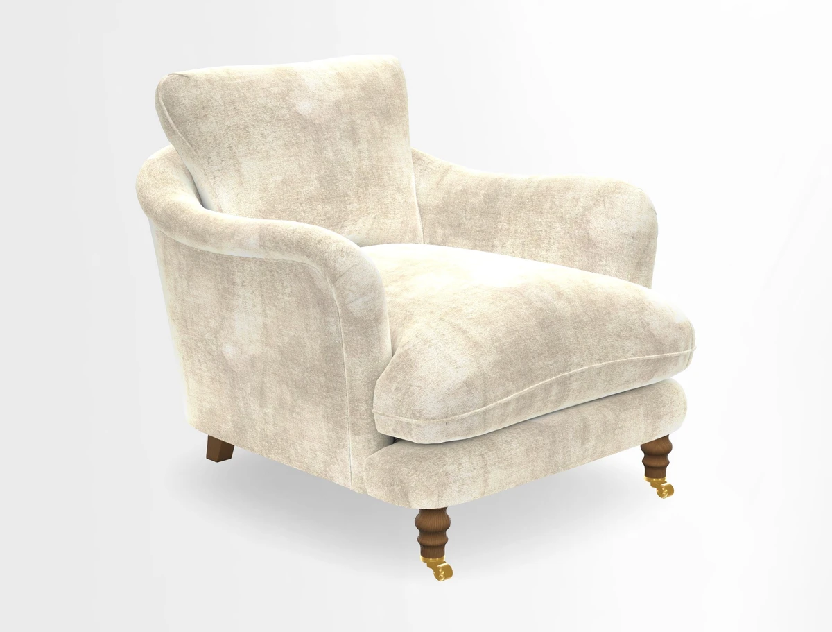 V&A Collection Pugin Chair in Two Tone Plain Biscuit