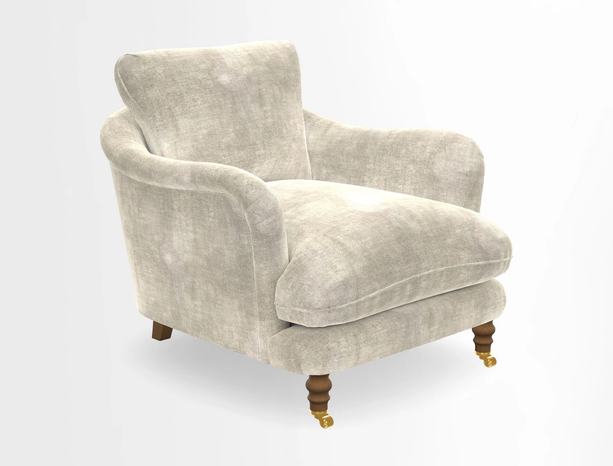 V&A Collection Pugin Chair in Two Tone Plain Biscuit