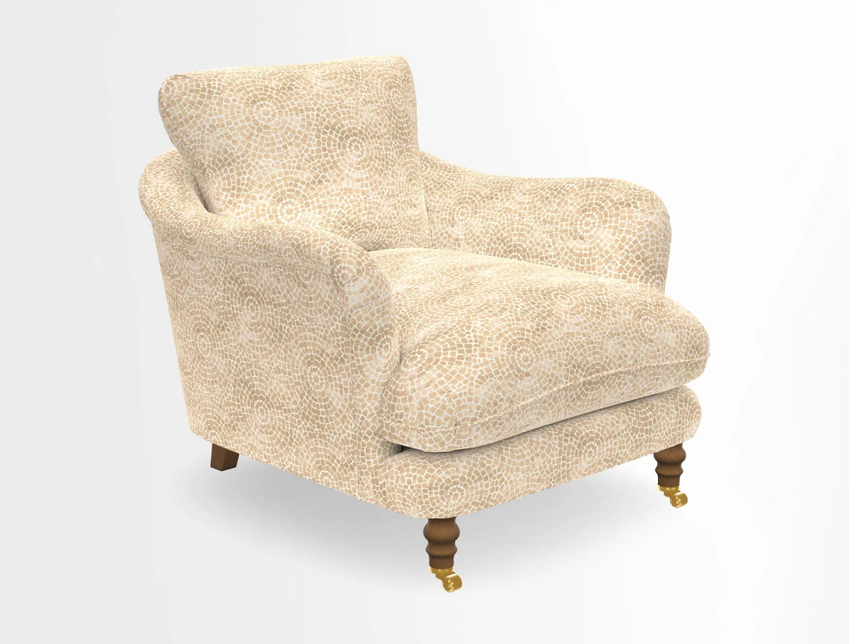 V&A Collection Pugin Chair in Two Tone Plain Biscuit