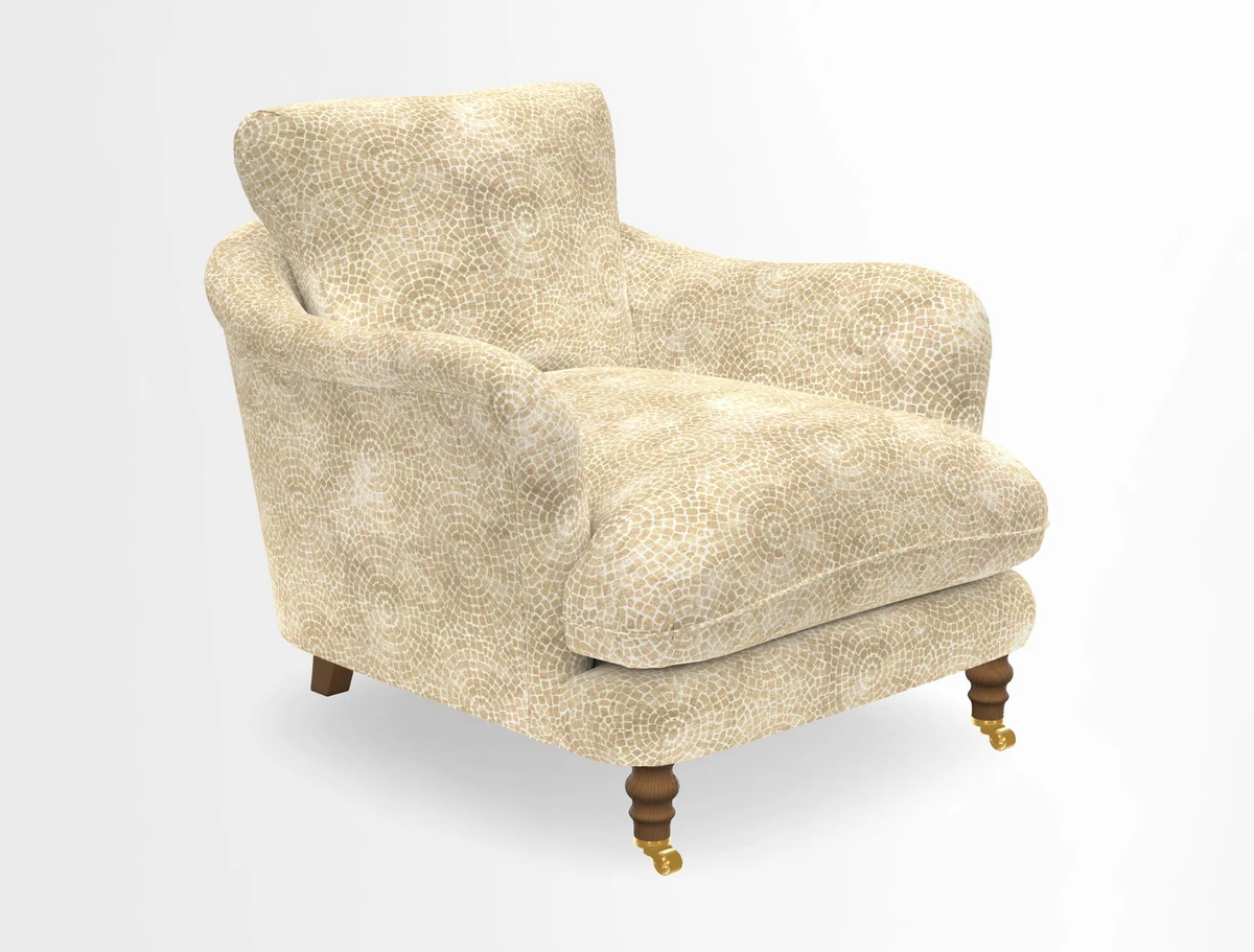 V&A Collection Pugin Chair in Two Tone Plain Biscuit