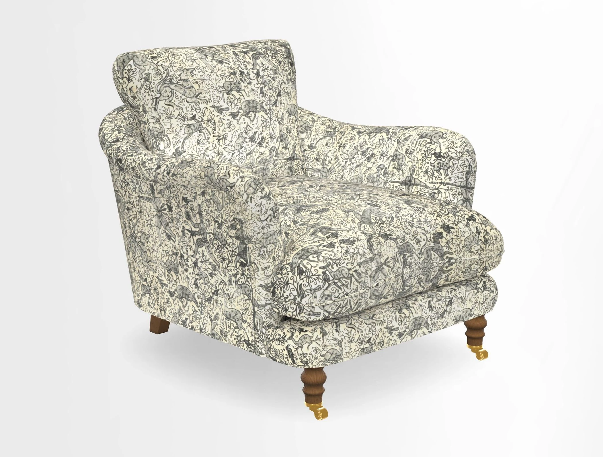 V&A Collection Pugin Chair in Two Tone Plain Biscuit
