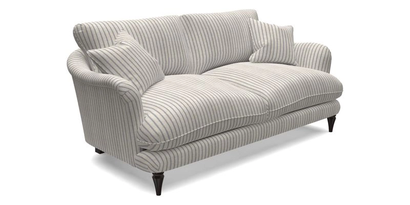 Pugin 3 Seater Sofa in V&A Threads of India Varanasi Wilderness Ink