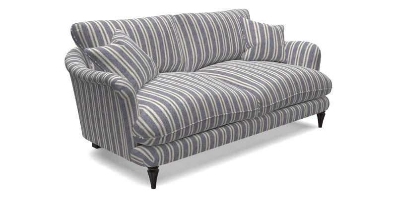 Pugin 3 Seater Sofa in V&A Threads of India Varanasi Wilderness Ink