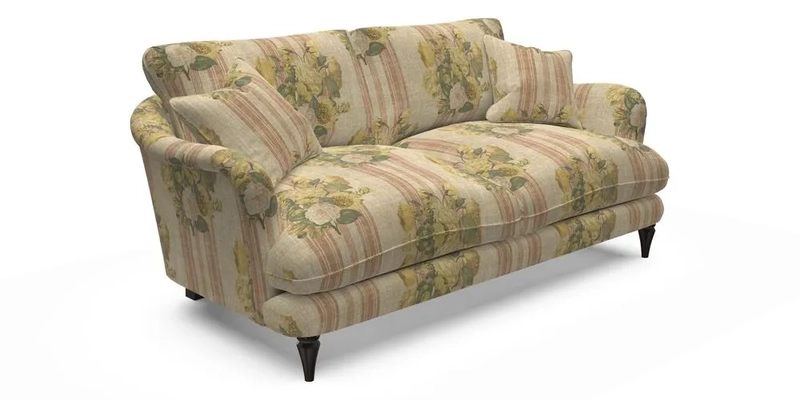 Pugin 3 Seater Sofa in V&A Threads of India Varanasi Wilderness Ink