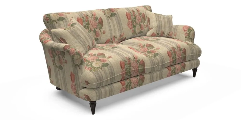 Pugin 3 Seater Sofa in V&A Threads of India Varanasi Wilderness Ink