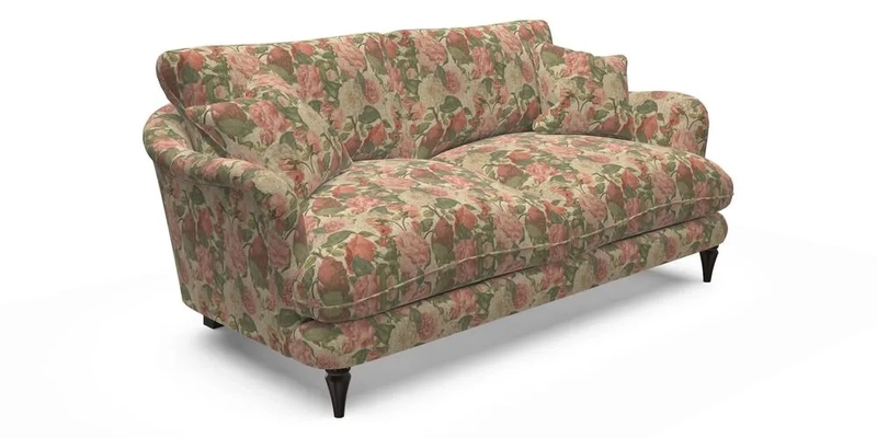 Pugin 3 Seater Sofa in V&A Threads of India Varanasi Wilderness Ink