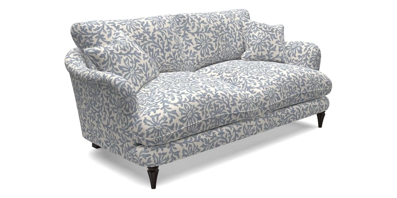 Pugin 3 Seater Sofa in V&A Threads of India Varanasi Wilderness Ink