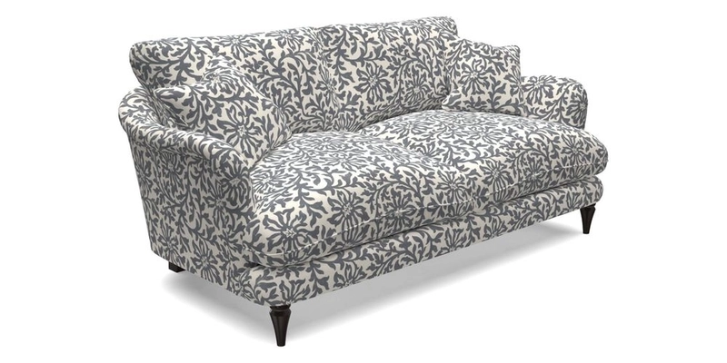 Pugin 3 Seater Sofa in V&A Threads of India Varanasi Wilderness Ink