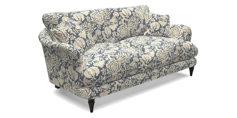 Pugin 3 Seater Sofa in V&A Threads of India Varanasi Wilderness Ink