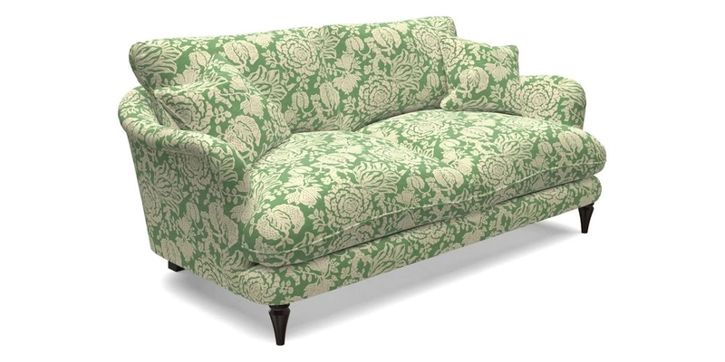 Pugin 3 Seater Sofa in V&A Threads of India Varanasi Wilderness Ink