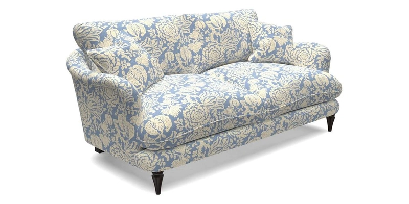 Pugin 3 Seater Sofa in V&A Threads of India Varanasi Wilderness Ink