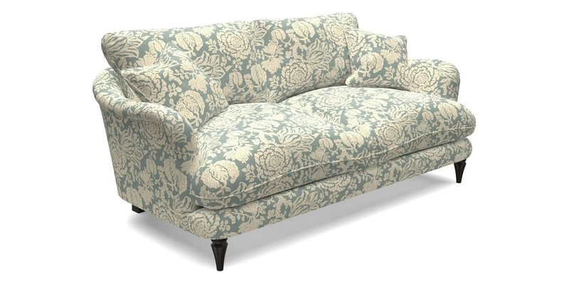 Pugin 3 Seater Sofa in V&A Threads of India Varanasi Wilderness Ink