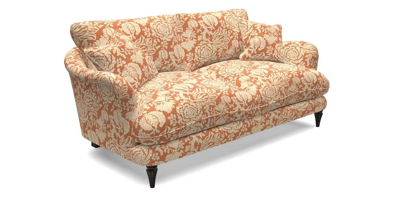 Pugin 3 Seater Sofa in V&A Threads of India Varanasi Wilderness Ink