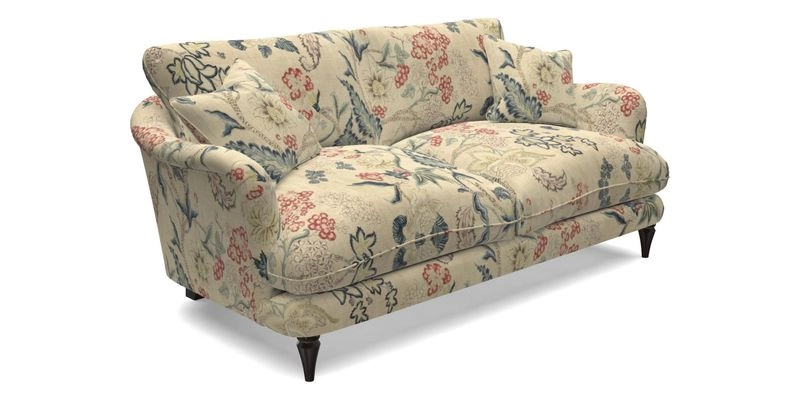 Pugin 3 Seater Sofa in V&A Threads of India Varanasi Wilderness Ink