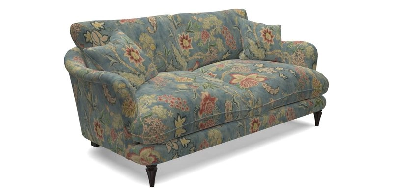 Pugin 3 Seater Sofa in V&A Threads of India Varanasi Wilderness Ink