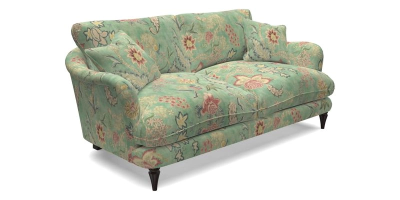 Pugin 3 Seater Sofa in V&A Threads of India Varanasi Wilderness Ink