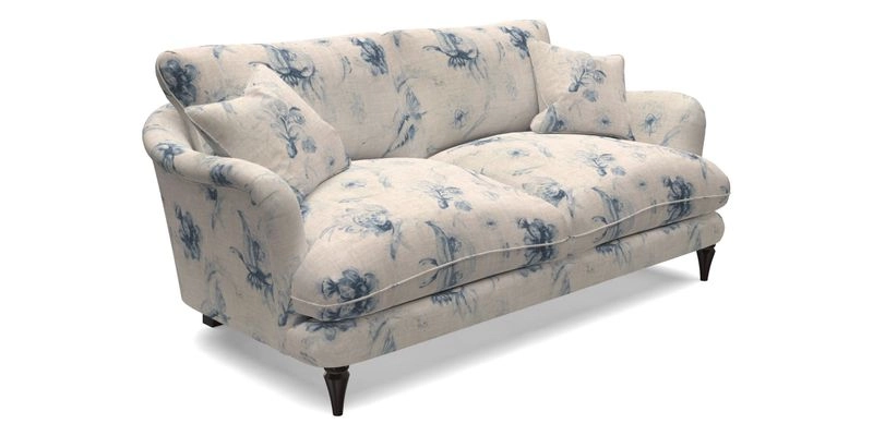 Pugin 3 Seater Sofa in V&A Threads of India Varanasi Wilderness Ink