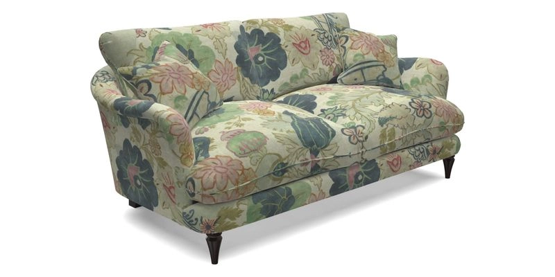 Pugin 3 Seater Sofa in V&A Threads of India Varanasi Wilderness Ink