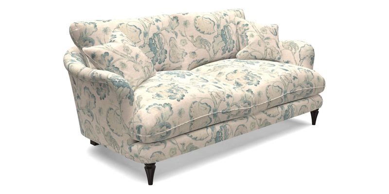 Pugin 3 Seater Sofa in V&A Threads of India Varanasi Wilderness Ink