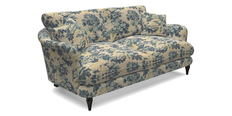 Pugin 3 Seater Sofa in V&A Threads of India Varanasi Wilderness Ink