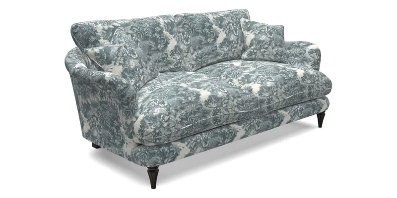 Pugin 3 Seater Sofa in V&A Threads of India Varanasi Wilderness Ink