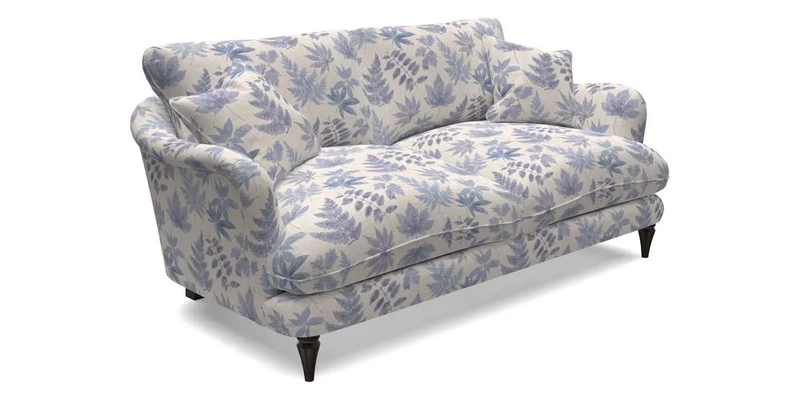 Pugin 3 Seater Sofa in V&A Threads of India Varanasi Wilderness Ink