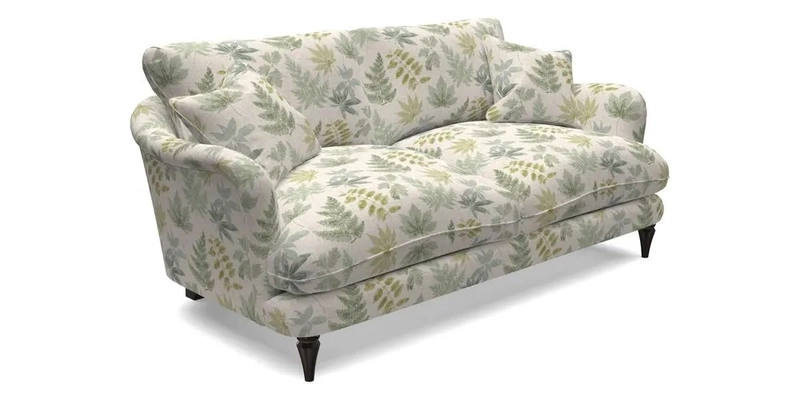 Pugin 3 Seater Sofa in V&A Threads of India Varanasi Wilderness Ink