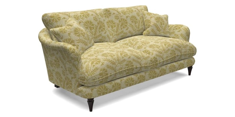 Pugin 3 Seater Sofa in V&A Threads of India Varanasi Wilderness Ink