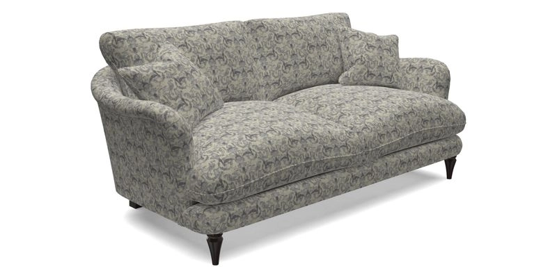 Pugin 3 Seater Sofa in V&A Threads of India Varanasi Wilderness Ink