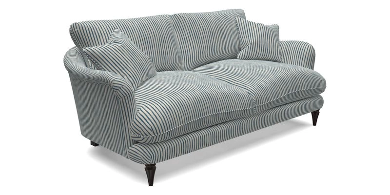 Pugin 3 Seater Sofa in V&A Threads of India Varanasi Wilderness Ink