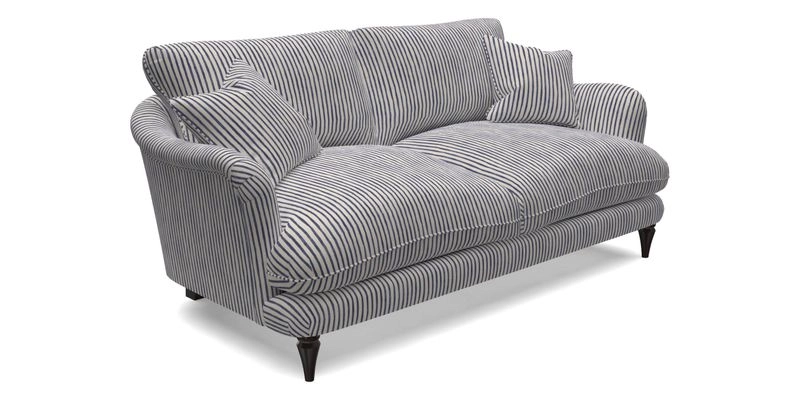 Pugin 3 Seater Sofa in V&A Threads of India Varanasi Wilderness Ink