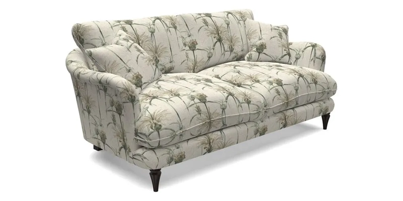 Pugin 3 Seater Sofa in V&A Threads of India Varanasi Wilderness Ink